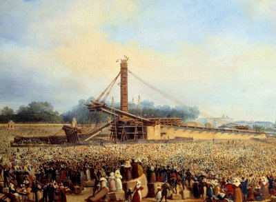Vztyčení obelisku Luxor place de la concorde (25. října od Francois Dubois