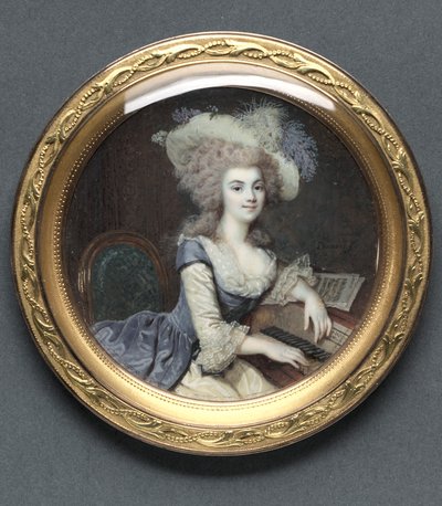 Portrét ženy u cembala, c. 1788. od Francois Dumont