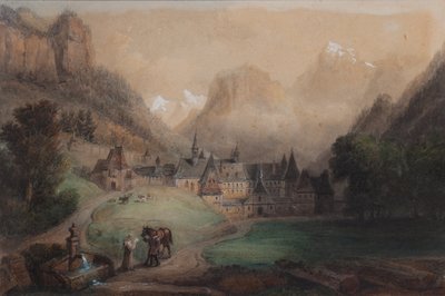 La Grande Chartreuse 1869 (akvarel na papíře) od Francois Edme Ricois
