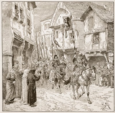 Odchod vévody Roberta do Svaté země, ilustrace z 