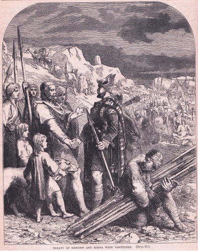 Smlouva Hengist a Horsa s Vortigern AD 600 od Francois Edouard Zier