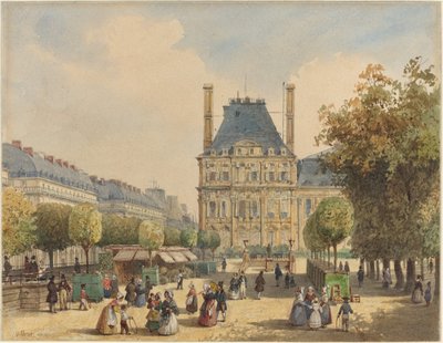 Rue de Rivoli a Pavillon Marsan od Francois Etienne Villeret