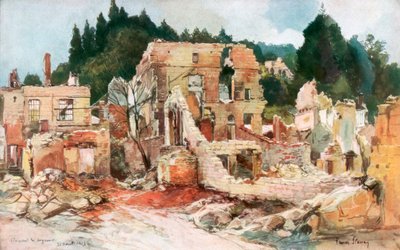 Clermont-en-Argonne, Francie, srpen 1915, 1926. od Francois Flameng