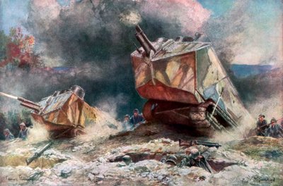 Francouzský tankový útok, červenec 1918, 1926 od Francois Flameng