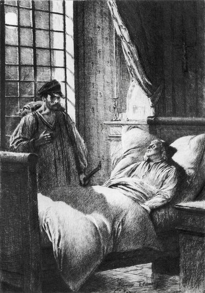 Ilustrace z Les Miserables od Victora Huga (1802-85) od Francois Flameng