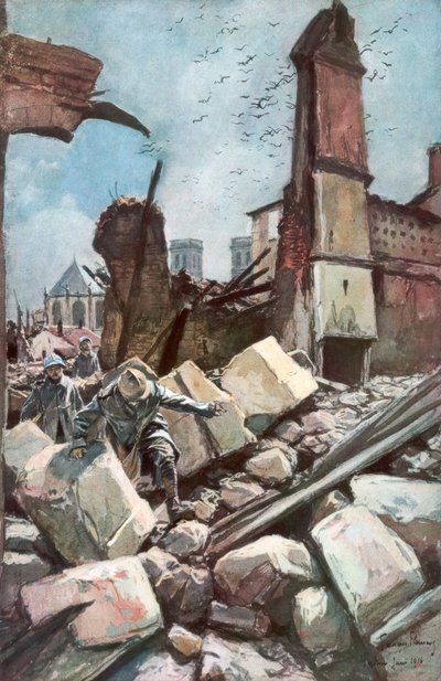 Na starých zdech Verdunu, Francie, červen 1916, 1926. od Francois Flameng
