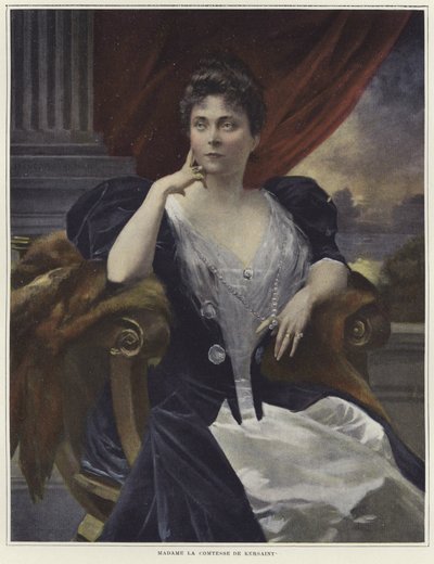 Portrét Madame la Cometesse od Kersainta od Francois Flameng
