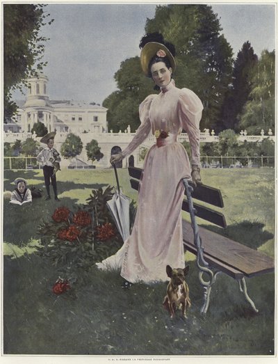 Portrét Madame la Princess Youssopoff od Francois Flameng