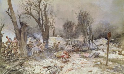 Ofenzíva v Saint-Pierre-Aigle, červenec 1918 od Francois Flameng