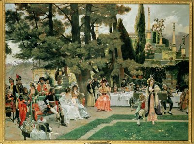 Recepce pro Napoleona I. na Isola Bella v 5. roce jeho vlády od Francois Flameng