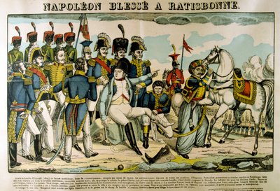 Napoleon zraněn u Ratisbonu, duben 1809, c1835 od Francois Georgin