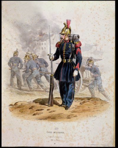 Paris Firemen (Sapeurs-Pompiers) 1860 od Francois Hippolyte Lalaisse