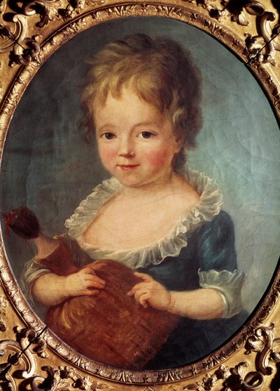 Fille a la poupee Obraz Francoise Huberta Drouaise (1727-1775) 18. stol. Paříž, Cognacq Jay Museum. od Francois Hubert Drouais