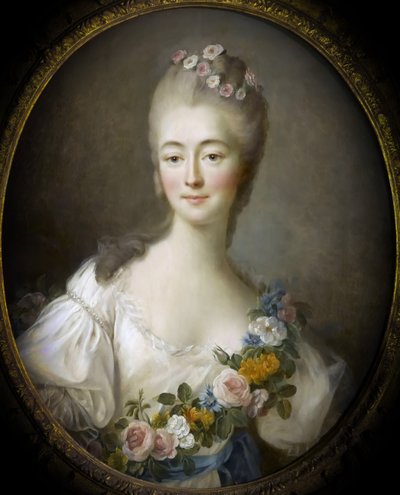 Jeanne Bécu, comtesse Du Barry 1743-1793 jako Flora od Francois Hubert Drouais
