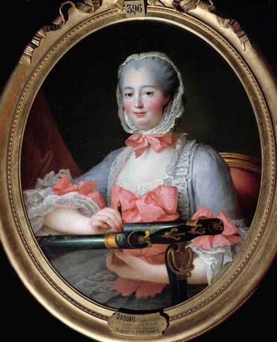 Portrét Jeanne Antoinette Poisson, markýze z Pompadour (známé jako Madame de Pompadour od Francois Hubert Drouais