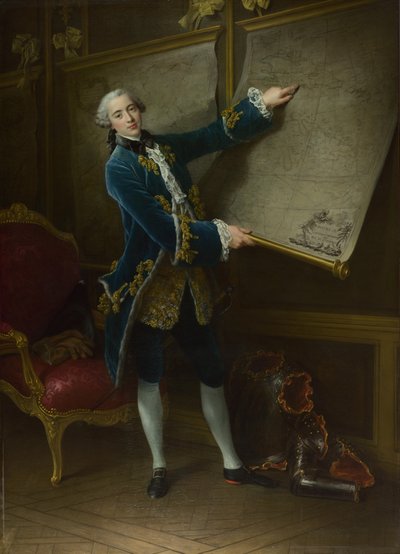 Hrabě de Vaudreuil, 1758 od Francois Hubert Drouais