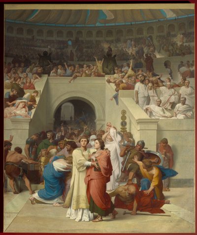 Křesťanští mučedníci vstupují do amfiteátru od Francois Leon Benouville
