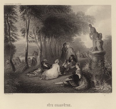 Polní párty od Francois Louis Joseph Watteau