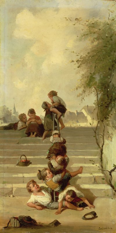 Slide (olej na plátně) od Francois Louis Lanfant de Metz