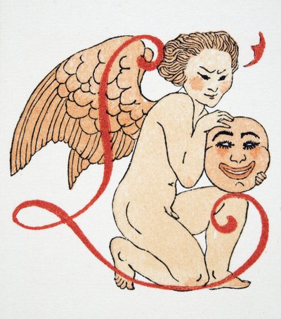 Cupid, hospoda. 1922 (tisk šablony) od Francois Louis Schmied