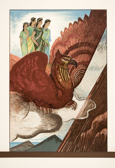 Ilustrace z Prométhée Enchaîné od Aischyla, hospoda. 1941 (tisk šablony) od Francois Louis Schmied