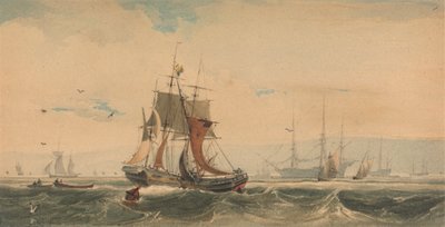 Přeprava po Medway, Kente od Francois Louis Thomas Francia