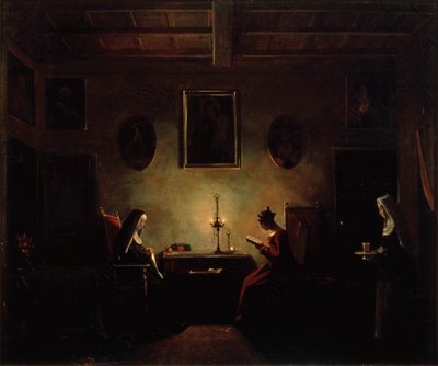 Scéna v interiéru, 19. století od Francois Marius Granet