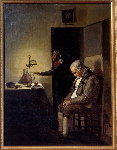 Obraz spánku od Francoise Mariuse Graneta (1775-1849) 19. století Aix en Provence, Musee Granet od Francois Marius Granet