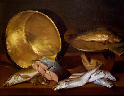 Zátiší s rybami, Francois Mather od Francois Mather