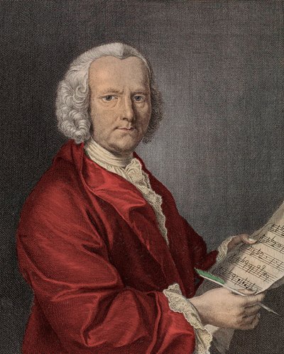 Portrét Willema od Fesche (1687-1761), rytina Francois La Cave od Francois Morellon la Cave