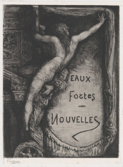 Obálka pro Eaux Fortes Nouvelles, konec 19. století. od Francois Nicolas Chifflart
