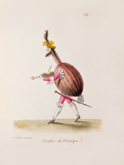 Hudební mistr, kolem roku 1780 od Francois Nicolas Martinet