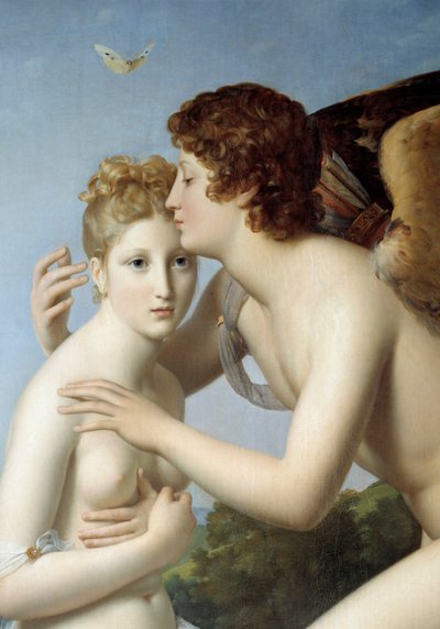 Psychika a láska detail. Obraz Francoise Gerarda (1770-1837) 1798 Ne. 1,86x1,32 m od Baron François Pascal Simon Gérard