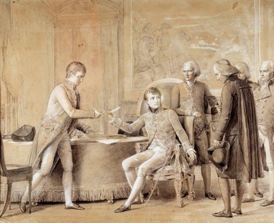 Podpis konkordátu mezi Francií a Saint Siege prvním konzulem 15. července od Baron François Pascal Simon Gérard