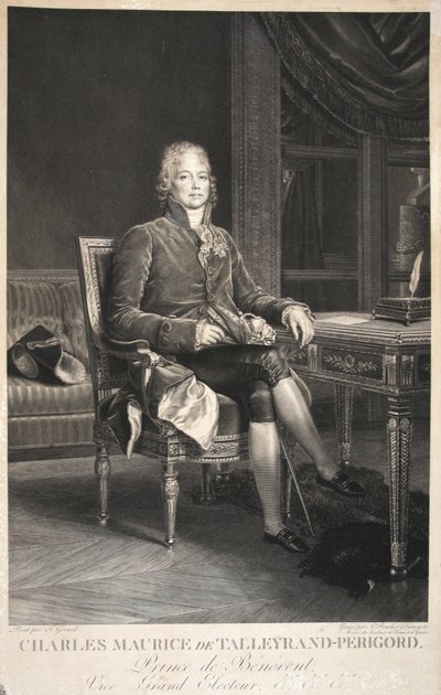 Charles Maurice de Talleyrand-Perigord, princ Beneventský, místokrál, vyd. 1809 od Francois Pascal Simon Gerard