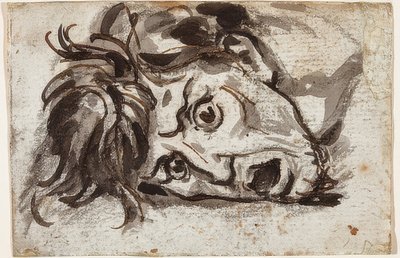 Hlava muže s otevřenými ústy a vyvalenýma očima od Francois Pascal Simon Gerard