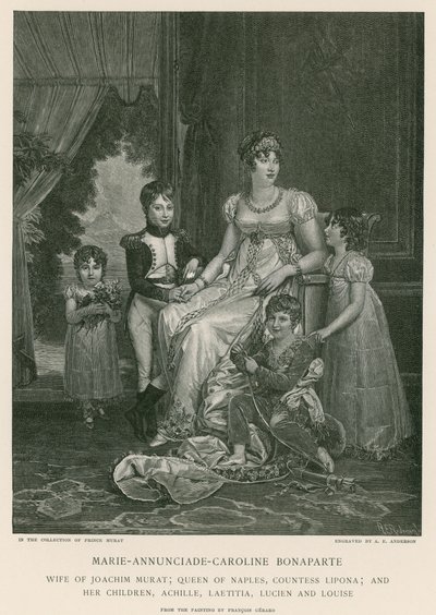 Marie-Annunciade-Caroline Bonaparte od Francois Pascal Simon Gerard