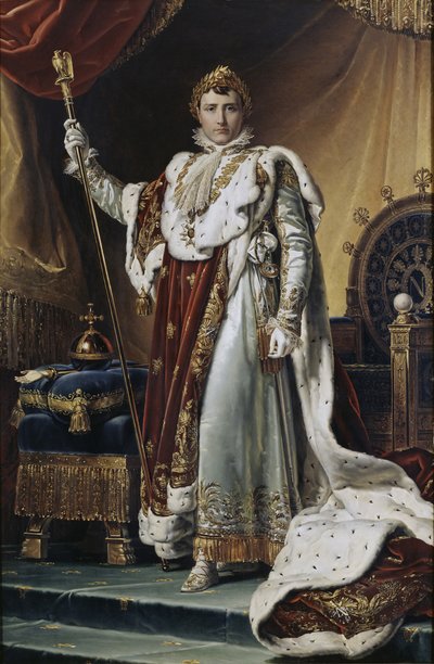 Portrét císaře Napoleona I. Bonaparta 1769-1821 v jeho korunovačním rouchu, cca 1804 od Francois Pascal Simon Gerard
