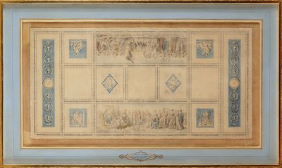 Studie pro malovaný strop knihovny v konzervatoři, 1812 od Francois Pascal Simon Gerard