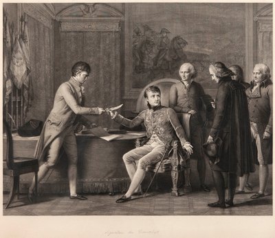 Podepsání konkordátu mezi Francií a Svatým stolcem dne 15. července 1801 od Francois Pascal Simon Gerard