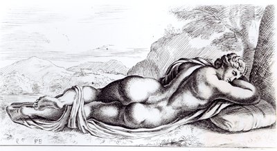Hermafrodit v zahradách Borghese, kolem roku 1653 od Francois Perrier