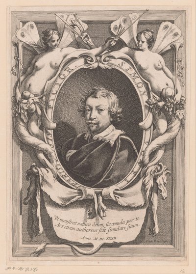 Portrét Simona Voueta Pařížský malíř Simon Vouet (titul na objektu) od Francois Perrier