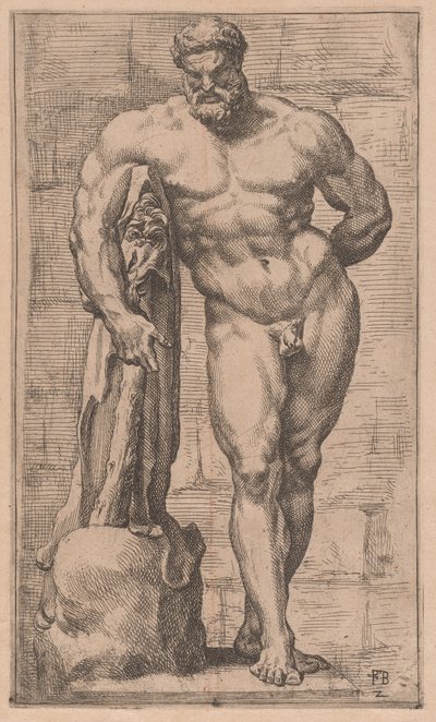 Farnese Hercules, pohled zepředu [deska 2] od Francois Perrier
