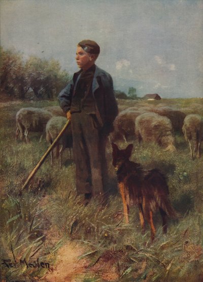 The Young Shepherd, c1915 od Francois Pieter ter Meulen