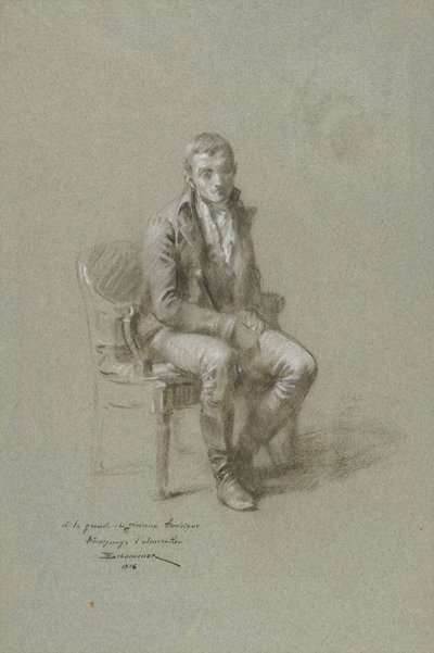 Sedící mužská postava od Francois Schommer