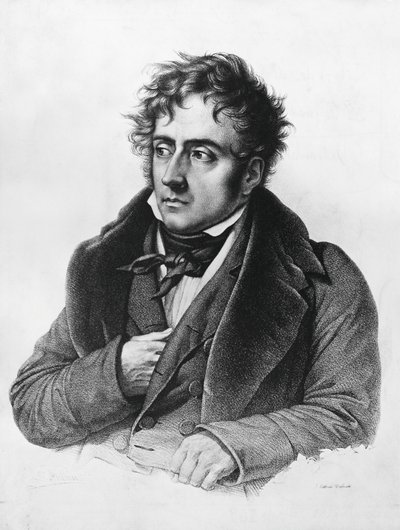 Portrét Francois-Rene, vicomte de Chateaubriand (1768-1848), francouzský spisovatel, politik, diplomat a historik. od Francois Seraphin Delpech