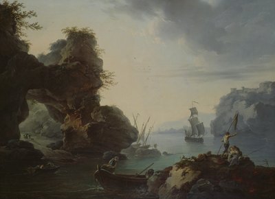 Rybolov od Francois Valentin Gazard
