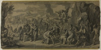 Mojžíš udeřil do skály od Francois Verdier