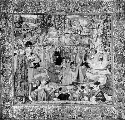 Festival na počest polských velvyslanců za přítomnosti Catherine de Medici (1519-89) a Henri III (1551-89) od Francois after Quesnel
