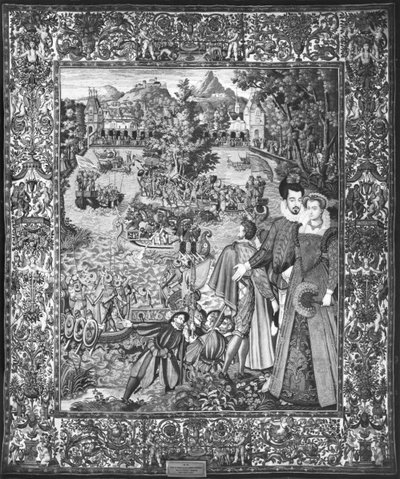 Vodní festival Jindřicha III. (1551-89) a Louise de Lorraine (1553-1601) Bruselská dílna, kolem 1580 od Francois after Quesnel